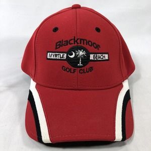 BLACKMOOR GOLF CLUB A FLEX HAT CAP MYRTLE BEACH RED FLEX ONE SIZE FITS MOST OSF